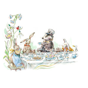 PRE-ORDER New Print “Wonderland-Badger’s Tea Party”