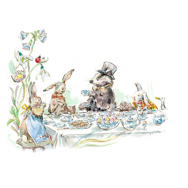 PRE-ORDER New Print “Wonderland-Badger’s Tea Party”