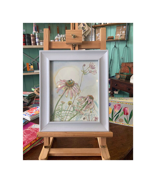 Original Framed Watercolour “Echinacea and Bee” - Image 2