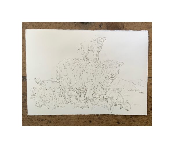 Original Watercolour “Spring Frolics with Bunnies” - Image 2