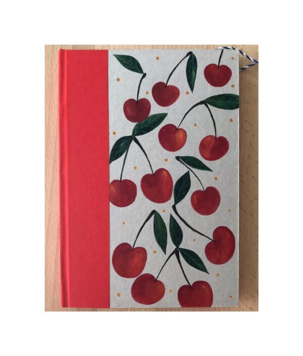 Unruled Journal  Hand painted Just Cherries No62