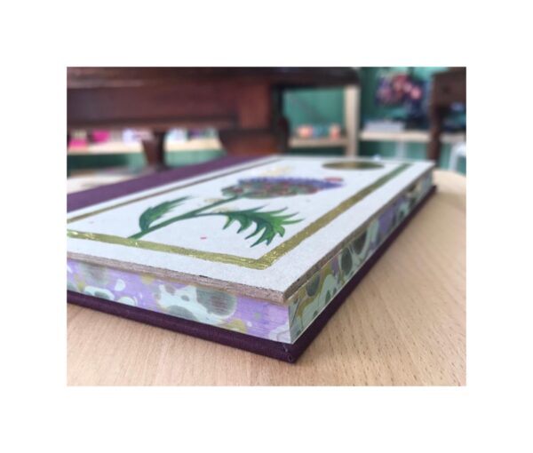 Unruled Journal Hand painted Artichoke with ladybird No65 - Image 3