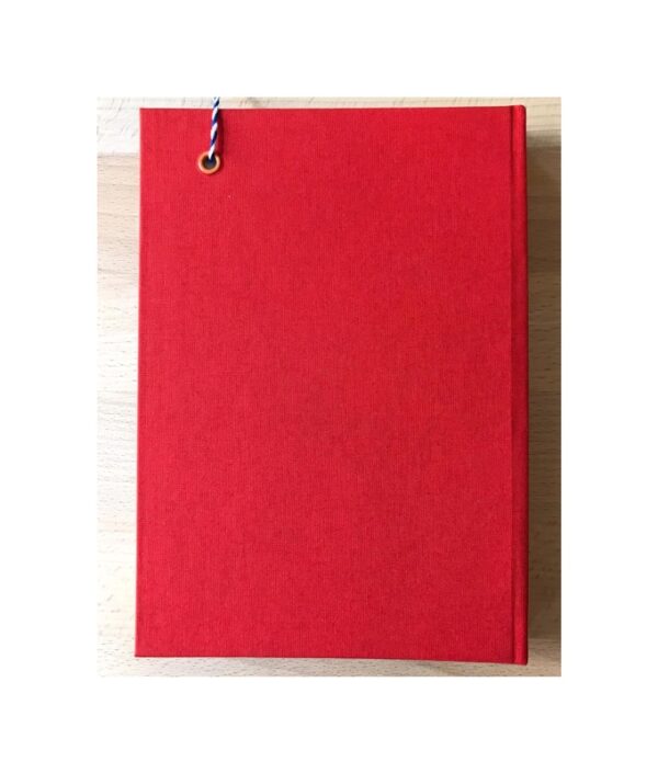 Ruled Journal Hand Painted Cover Cherries with golden frame No69 - Image 3