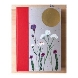 Ruled Journal Hand Painted Cover Wild flowers No66