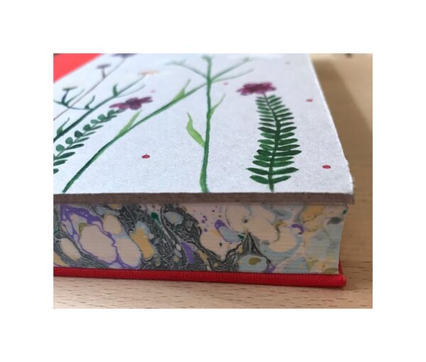 Ruled Journal Hand Painted Cover Wild flowers No66 - Image 2