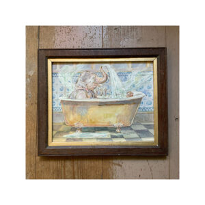 Framed Original Watercolour “Bath Time”