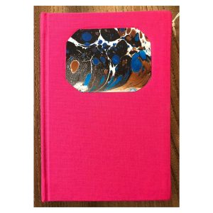 Pink with marbled label A6 Pocket size note book No25