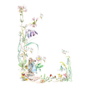 PRE-ORDER New Print “Wonderland-Bunny and Letterflies”