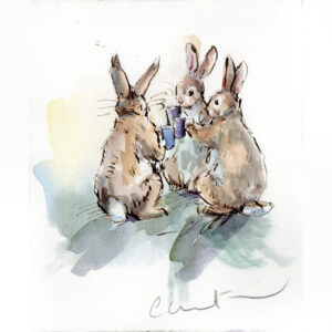 Original Watercolour “Tea Time with Friends”