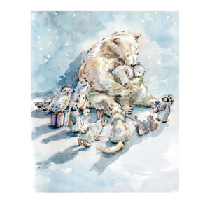 PRE-ORDER NEW PRINT “Always by your side” Baby bear and friends