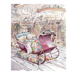 PRE-ORDER NEW PRINT “Always by your side” Bed Time in Sleigh