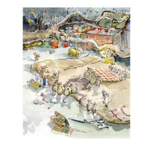 PRE-ORDER NEW PRINT “Always by your side” Mice Sewing”