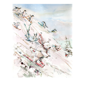 PRE-ORDER NEW PRINT “Always by your side” Ski Race