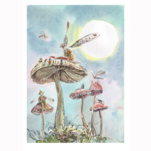 PRE-ORDER PRINT “Story time on five Toadstools”