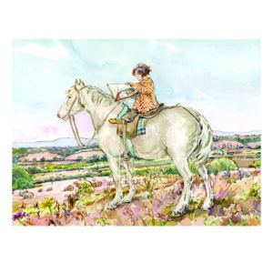 PRE-ORDER PRINT “Girl reading on White Horse”