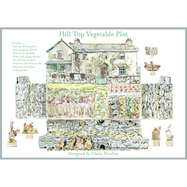 PRE-ORDER NEW Cut out and Make “Hill Top Vegetable Plot”