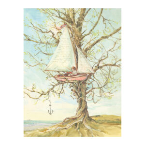 NEW PRE-ORDER PRINT “Girl Reading in Pink Tree Boat”