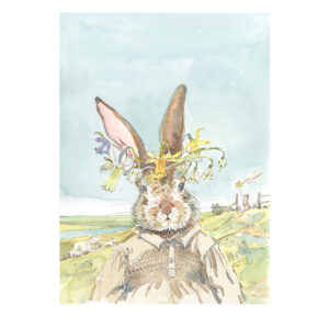 NEW PRE-ORDER PRINT “Bunny in Smock + flower head-dress”