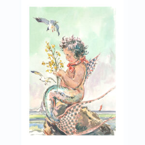 PRE-ORDER PRINT “Mermaid with Posey”