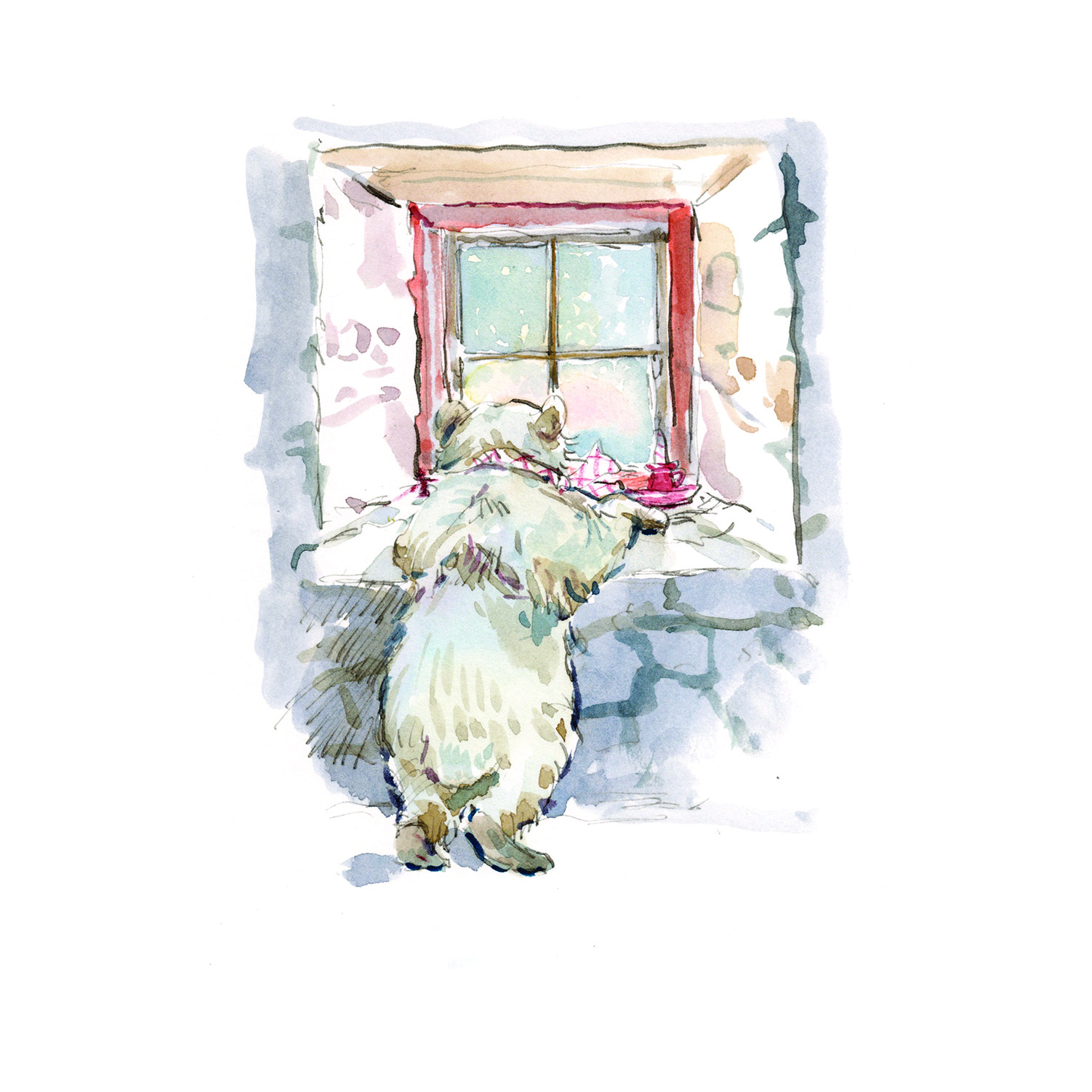 PRE-ORDER PRINT “The Moonlight Guard: Bear at Window”
