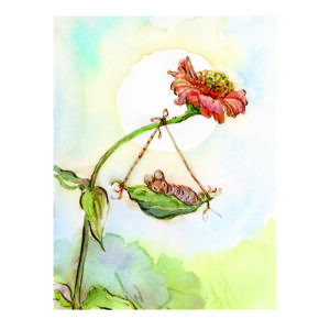 NEW PRE-ORDER PRINT “Sleeping Mouse on Zinnia Leaf”