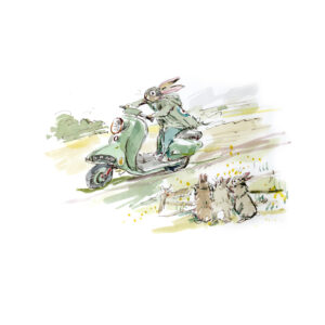 NEW PRE-ORDER PRINT “Rabbit on Scooter”
