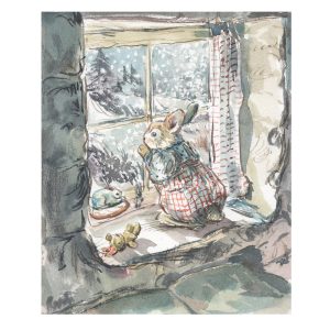 PRE-ORDER PRINT “Rabbit in snowy window”
