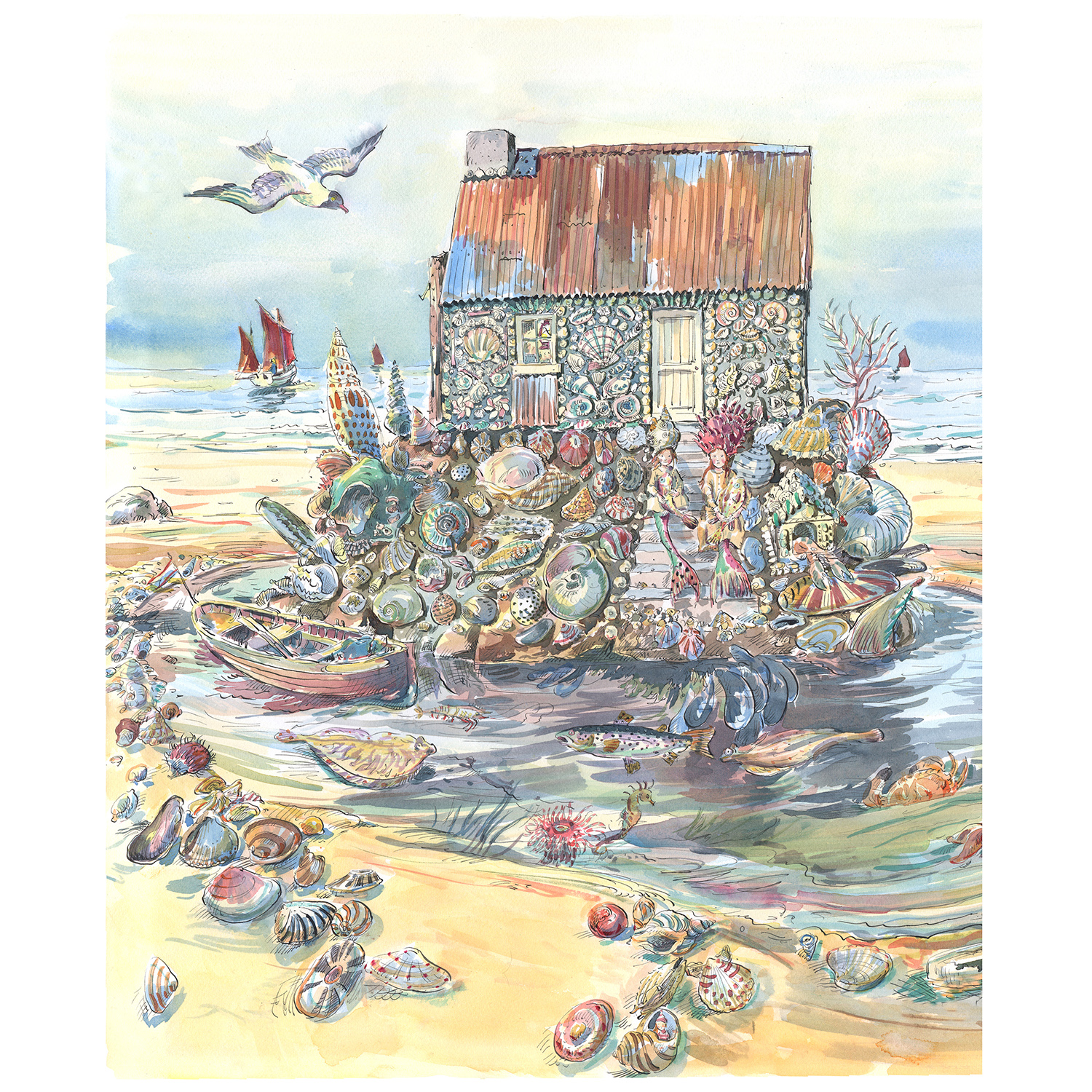 PRE-ORDER NEW PRINT “Shell Cottage”