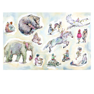 PRE-ORDER PRINT “The Moonlight Guard Animals”