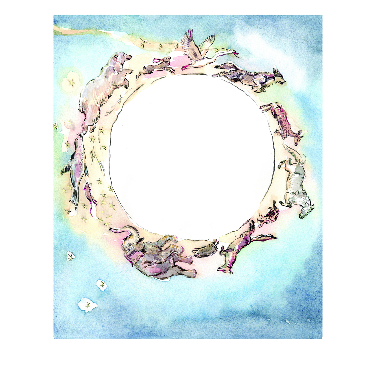 PRE-ORDER PRINT “The Moonlight Guard Moon Animals”