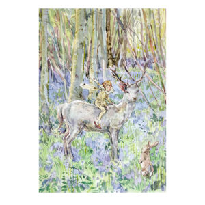 NEW PRE-ORDER PRINT “White Heart Fairy in Bluebell Woods”