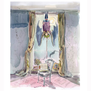PRE-ORDER PRINT “Bat Girl hanging from window rail”