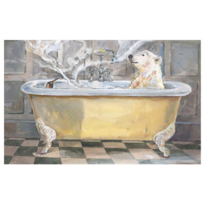 PRE-ORDER PRINT “Polar Bear + Penguin in Bath”