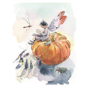 PRE-ORDER PRINT “Fairy on Pumpkin”