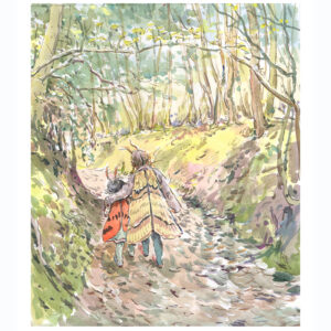 PRE-ORDER Print “Fairies on leafy lane”