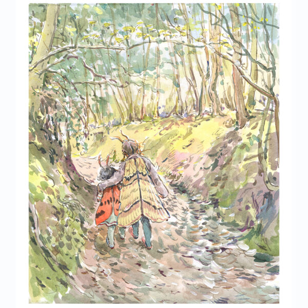 PRE-ORDER Print “Fairies on leafy lane”