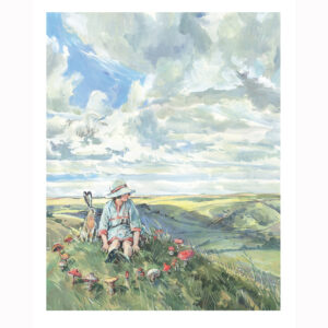 PRE-ORDER NEW PRINT “Girl + Hare in Fairy Ring”