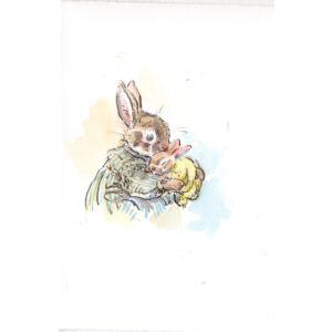 Original Watercolour “Rabbit Baby Cuddle”