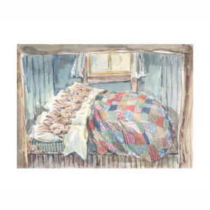 PRE-ORDER NEW PRINT “Seven Bunnies in Bed”