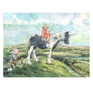 PRINT “Girl on Unicorn”