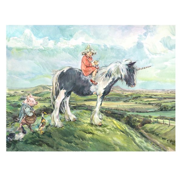 PRINT “Girl on Unicorn”
