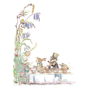Original Watercolour “Badgers Tea Party”